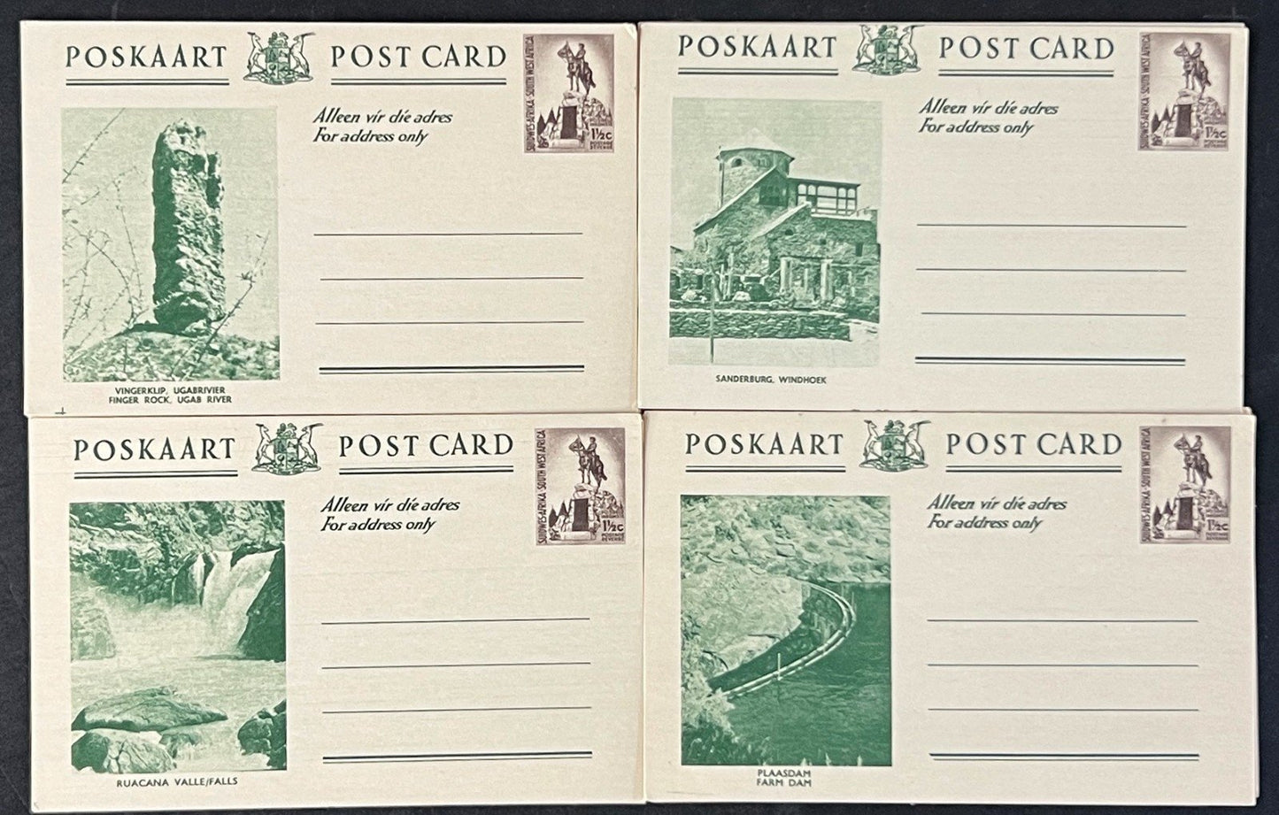 South West Africa Post Card Collection of Landmarks 8 Unused Cards ZAYIX