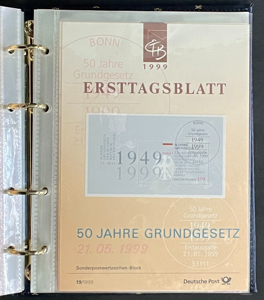 German First day Covers Collection Deutsche Post Album 41 Covers FDC 1999 ZAYIX