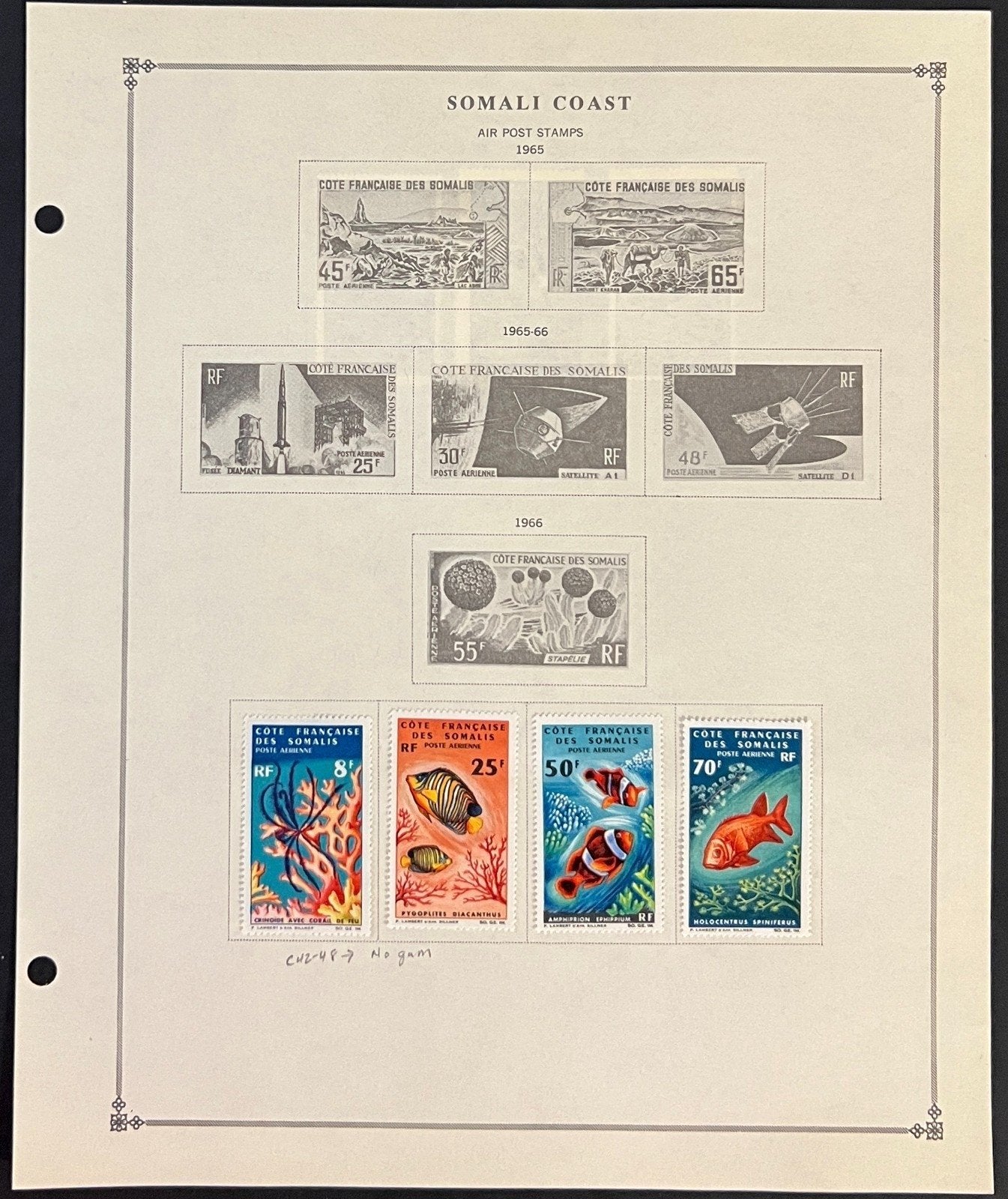 Somali Coast Stamp Collection Pages Mint & Used 1941-1966 ZAYIX