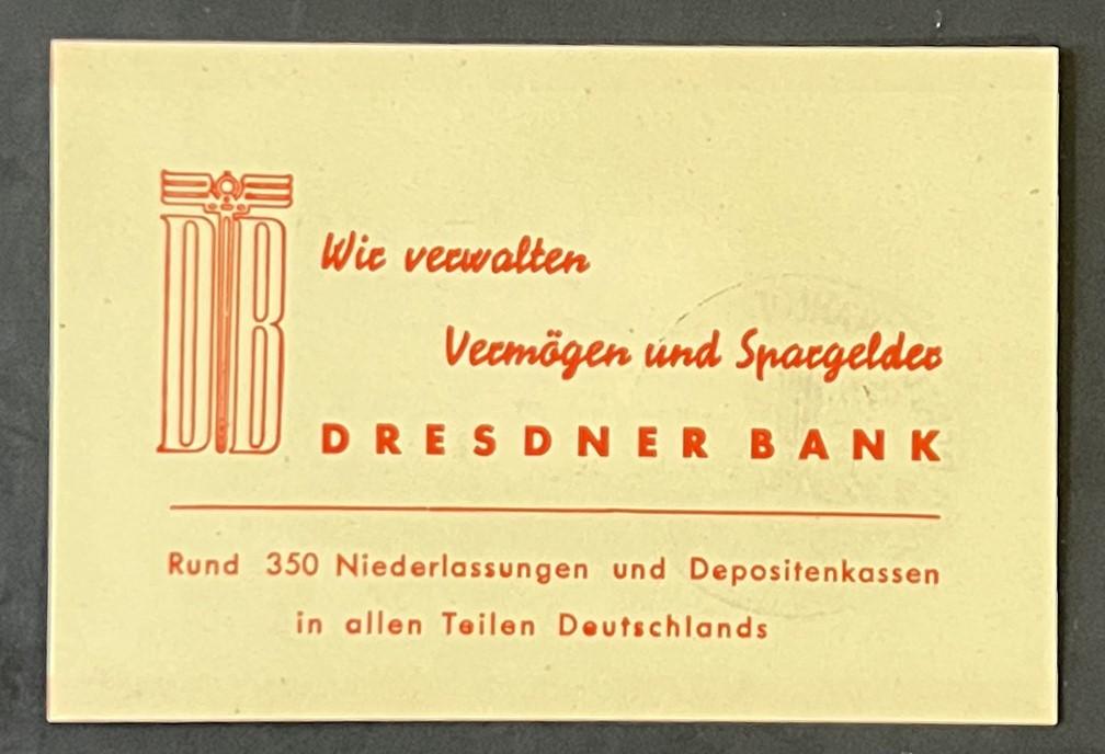 Germany B134-B136 FDC Bank Trade Cards Autos set Dresdner & Deutsche Bank ZAYIX