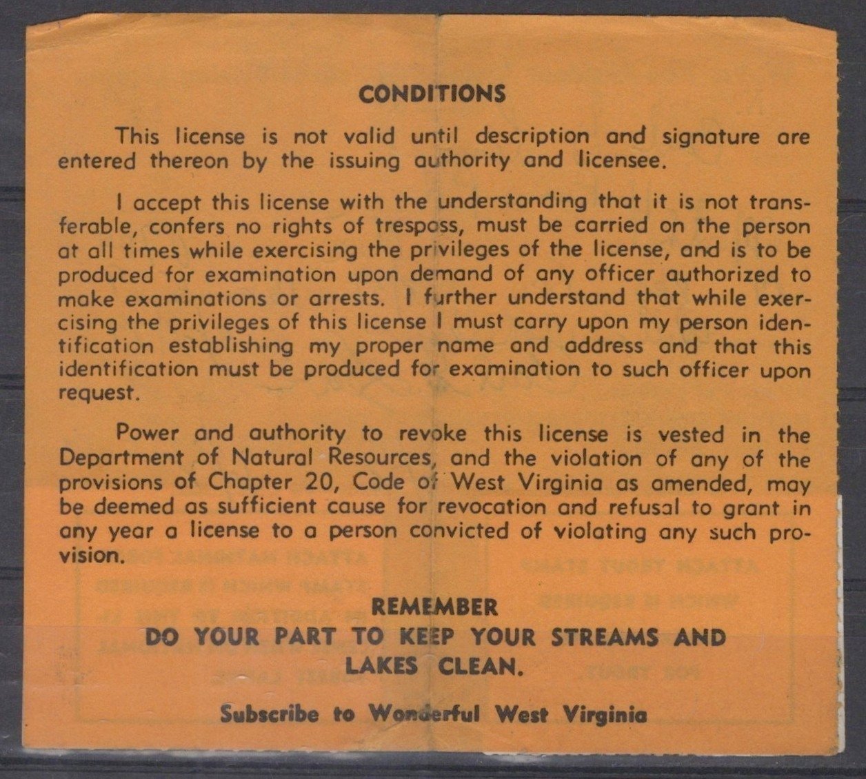West Virginia WV-TN8, WV-NL6 Used $5, $1 Trout Forestry 1977 Stamp License ZAYIX