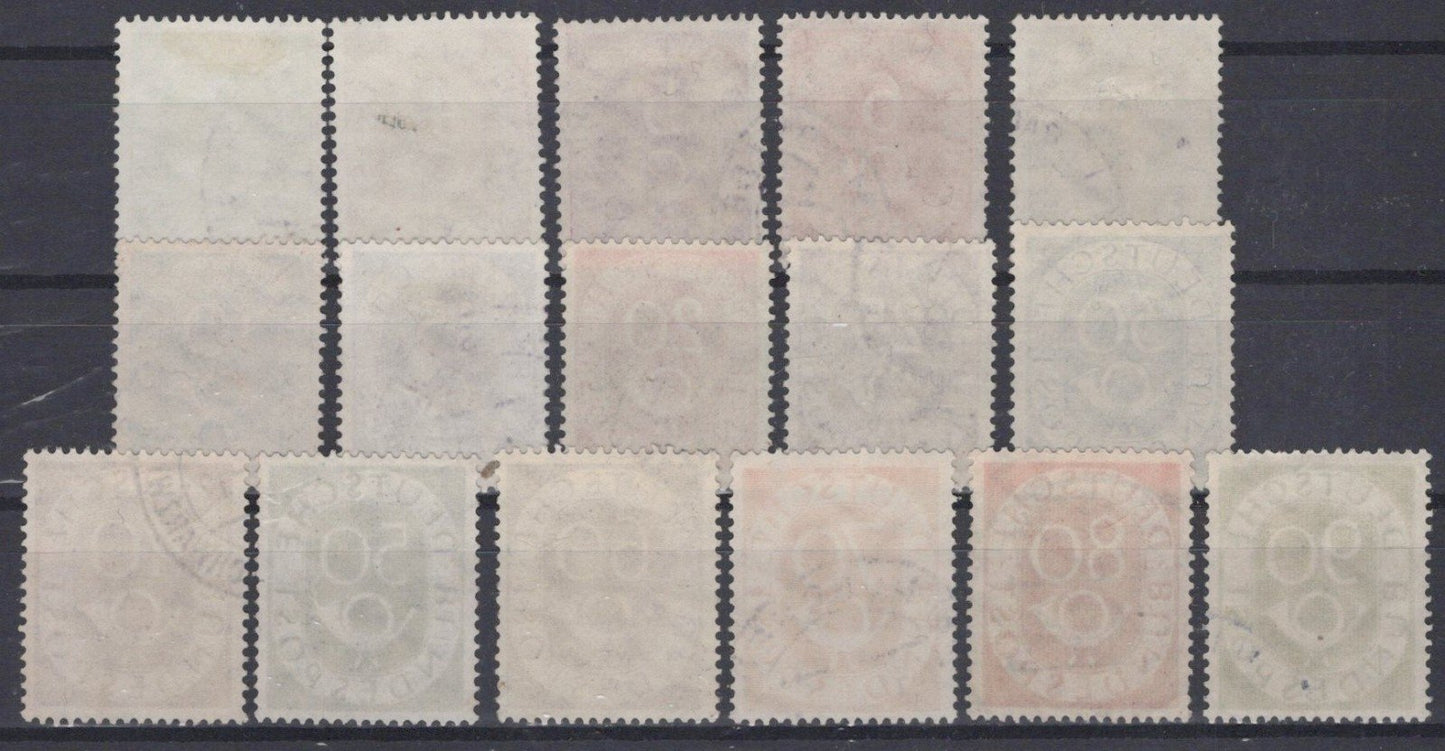 Germany 670-685 Used FVF 1951 Numerals & Post Horn ZAYIX