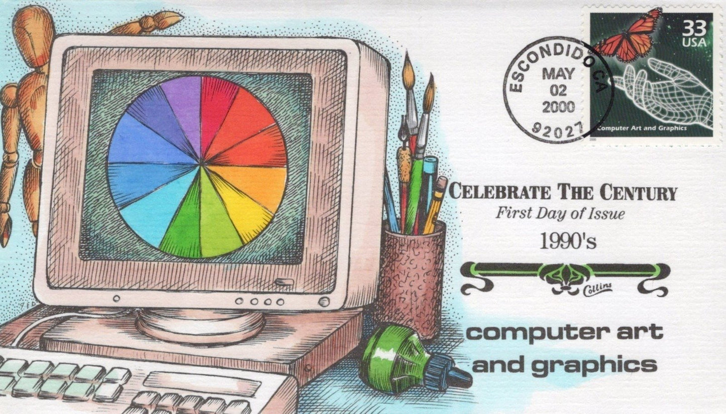 Celebrate the Century 1990s Computer Art & Graphics FDC First Day Cover ZAYIX