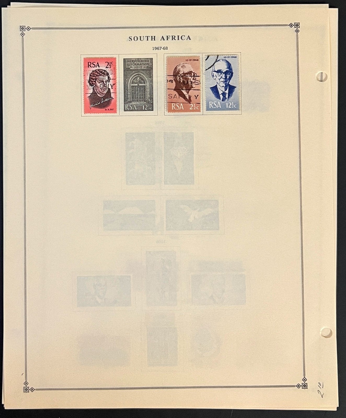 South Africa Stamp Collection Pages Mint & Used 1941-1977 ZAYIX