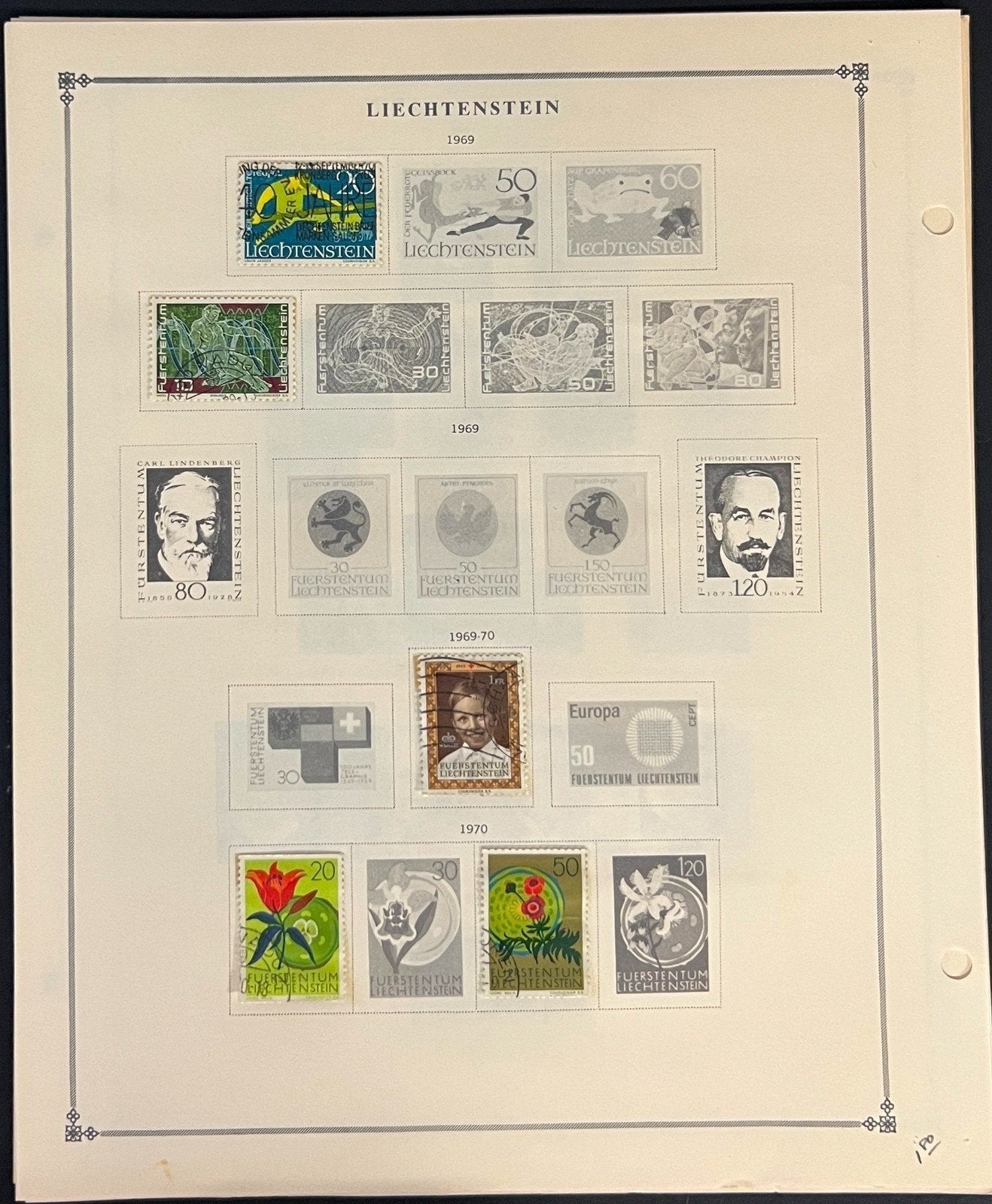 Liechtenstein Stamp Collection Pages Mint & Used 1917-1947 ZAYIX
