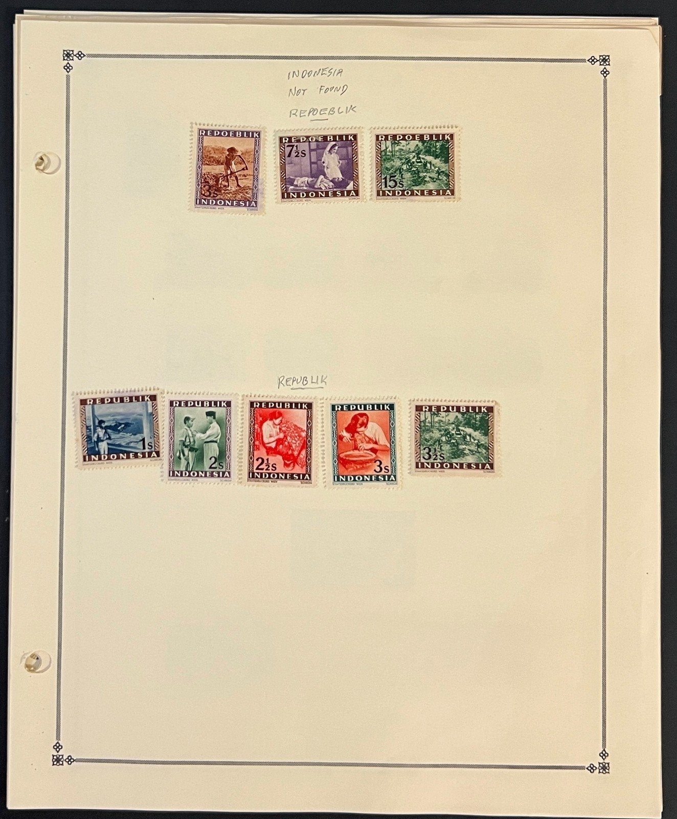 Indonesia Stamp Collection Pages Mint & Used 1949-1983 ZAYIX