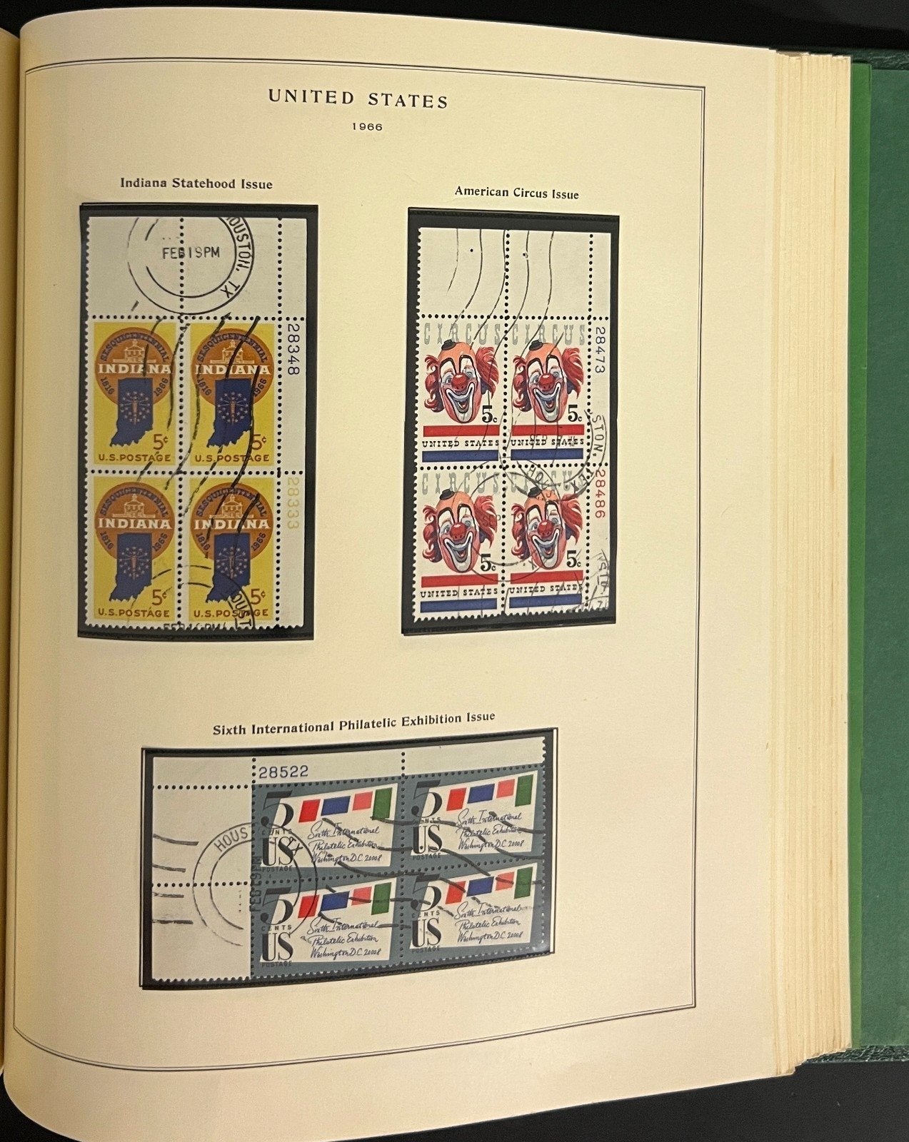 U.S. Plate Block Stamp Album Collection Scott Specialty Binder 1957-1967 ZAYIX