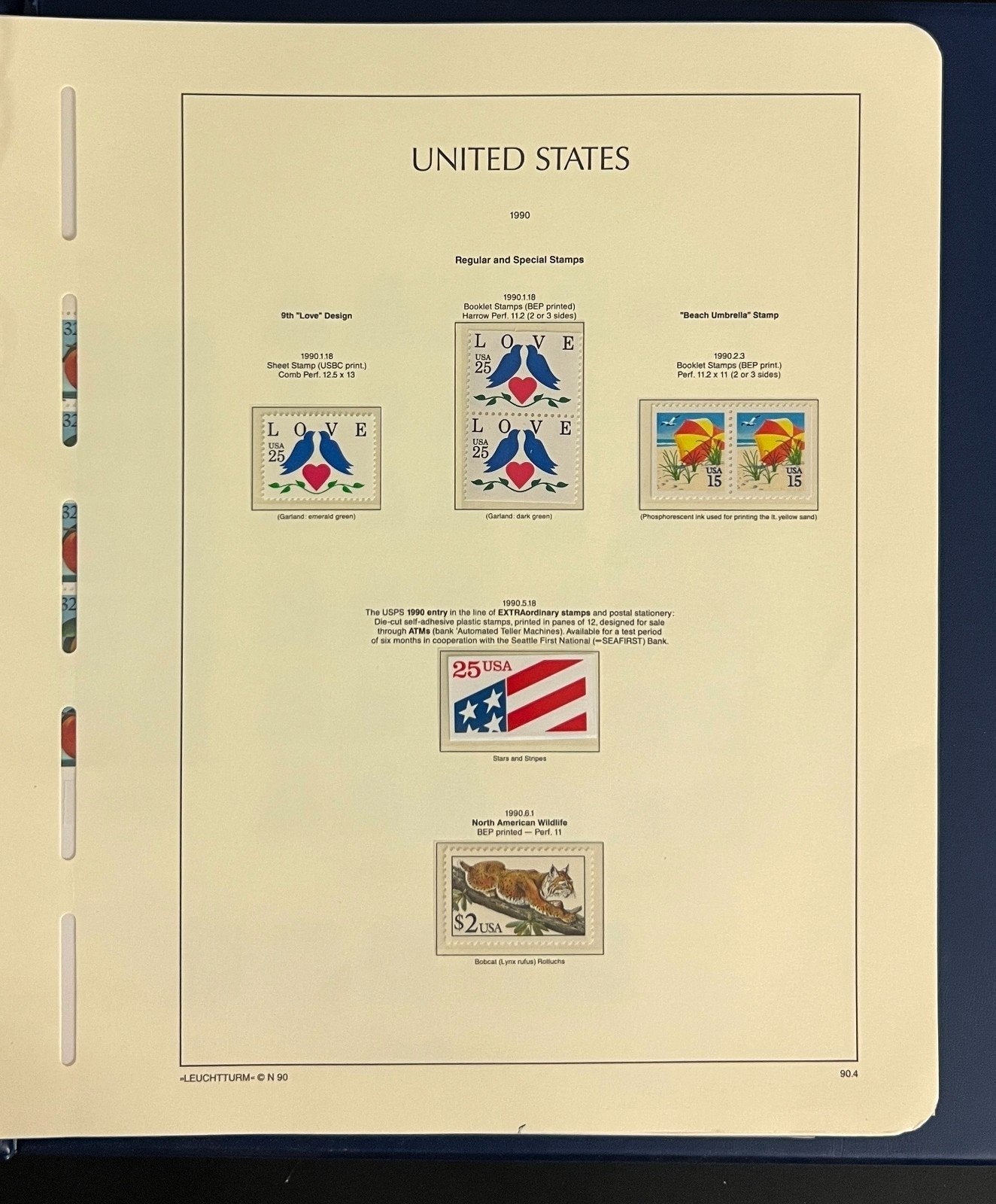 United States Stamp Album Collection MNH 1984-1990 ZAYIX