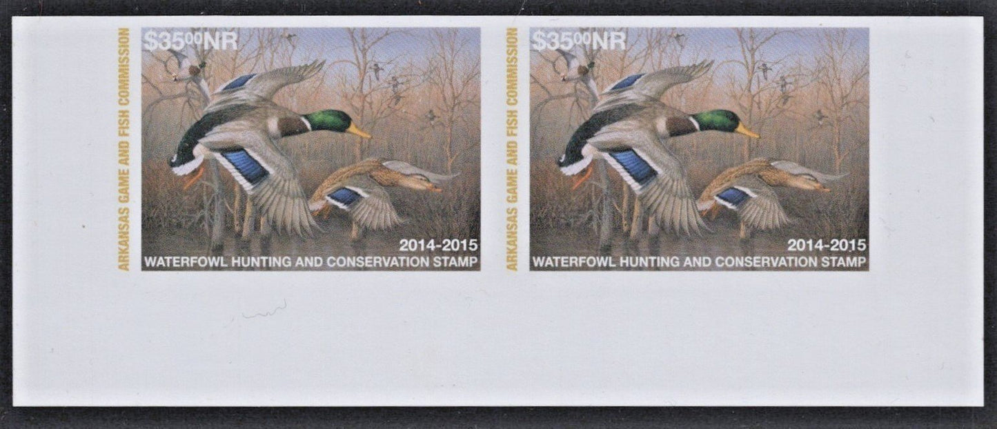 2014 Arkansas $35 Non-Resident Waterfowl Proof Pair C# AR-PPN34 MNH VF ZAYIX