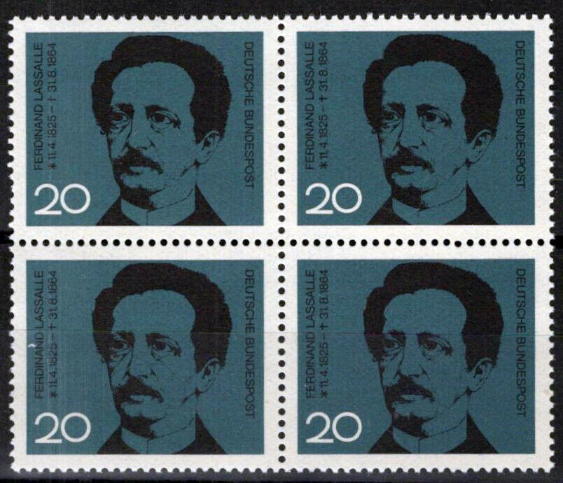 ZAYIX Germany 895 MNH Block Ferdinand Lasalle German Labor Movement 051023S05