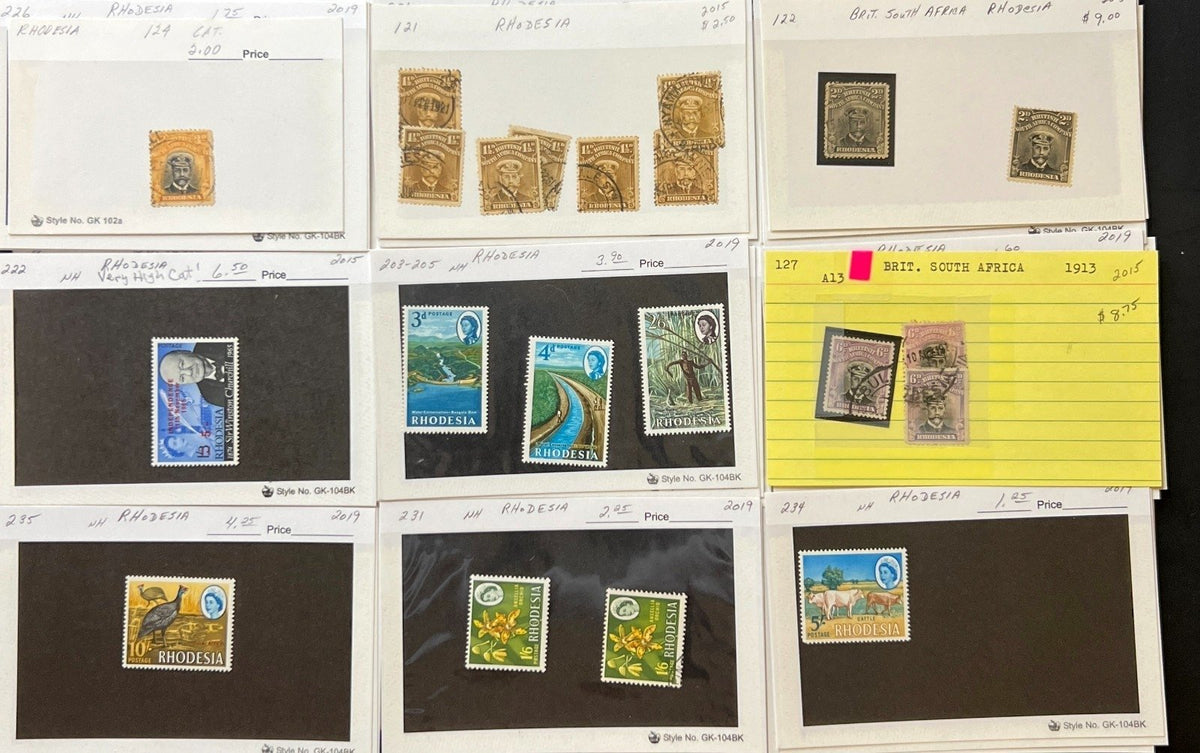 Africa Countries Stamp Collection On Thousands of Dealer Cards Mint & Used ZAYIX