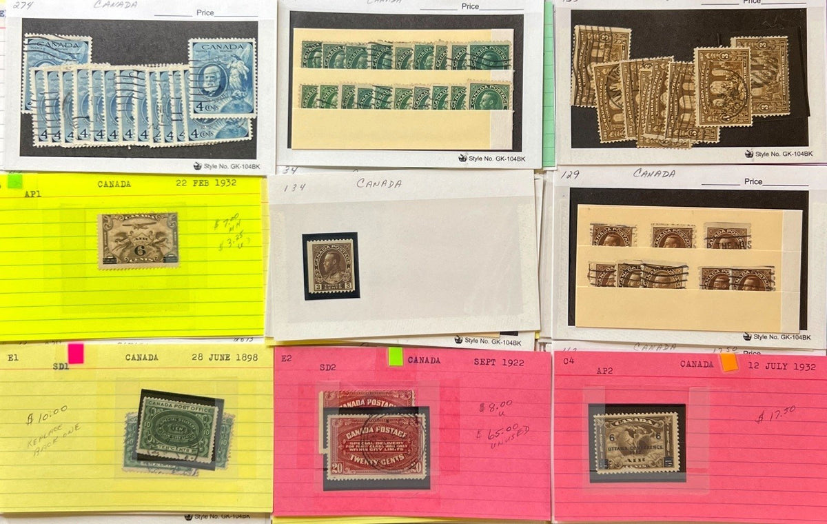 Canada Stamp Collection On Thousands of Dealer Cards Mint & Used ZAYIX