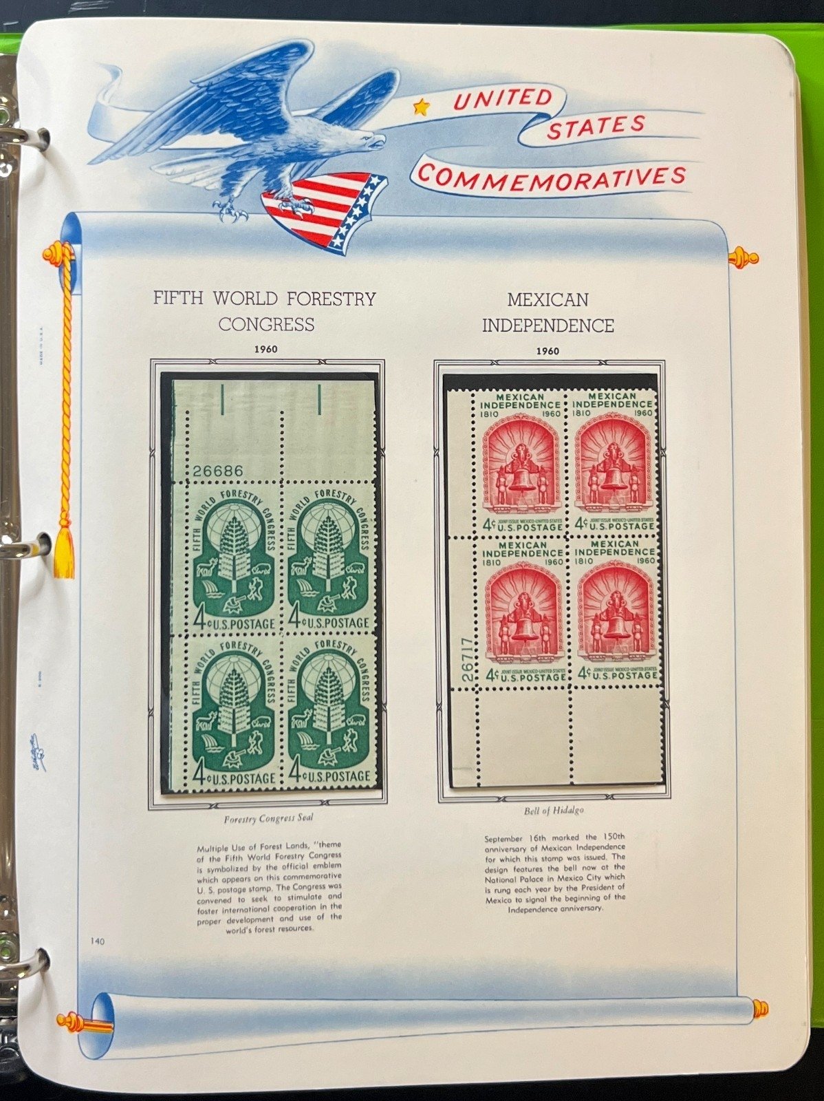 U.S. Plate Block Stamp Album Collection Very Full Albums 1945-1970 ZAYIX