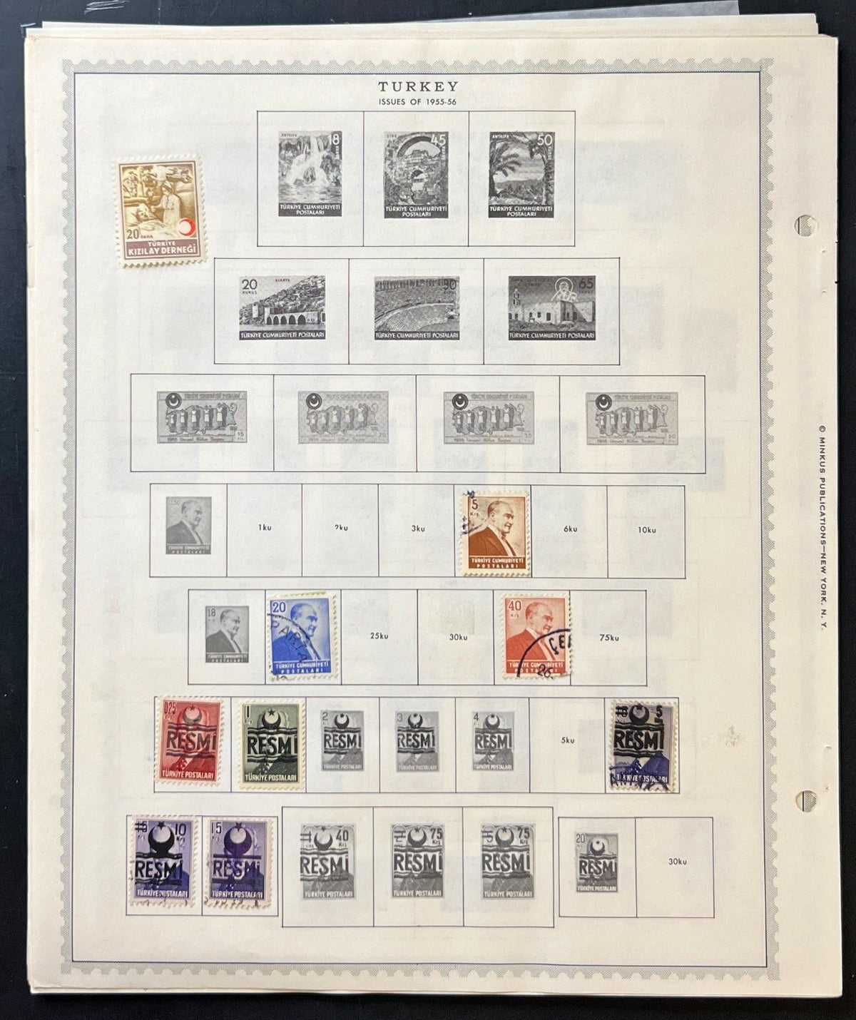 Turkey & Turkish Cyprus Stamp Collection Album Pages 1865-1973 ZAYIX