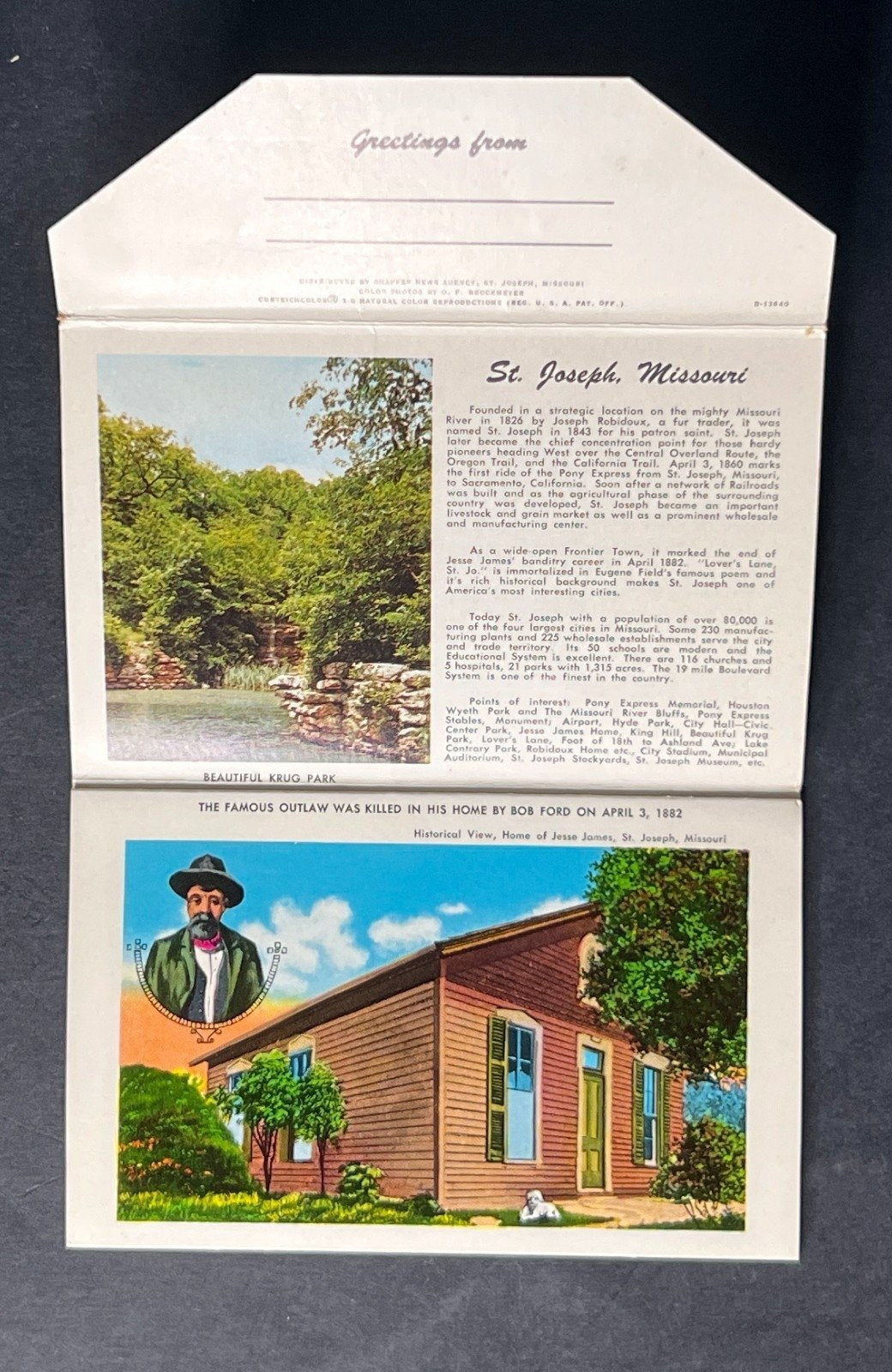 United States Missouri Postcard Folio Collection 4 Folios ZAYIX