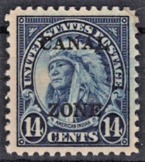 US Canal Zone 1925 Type B Overprint 14c dark blue Sc# 89 VF MLH ZAYIX