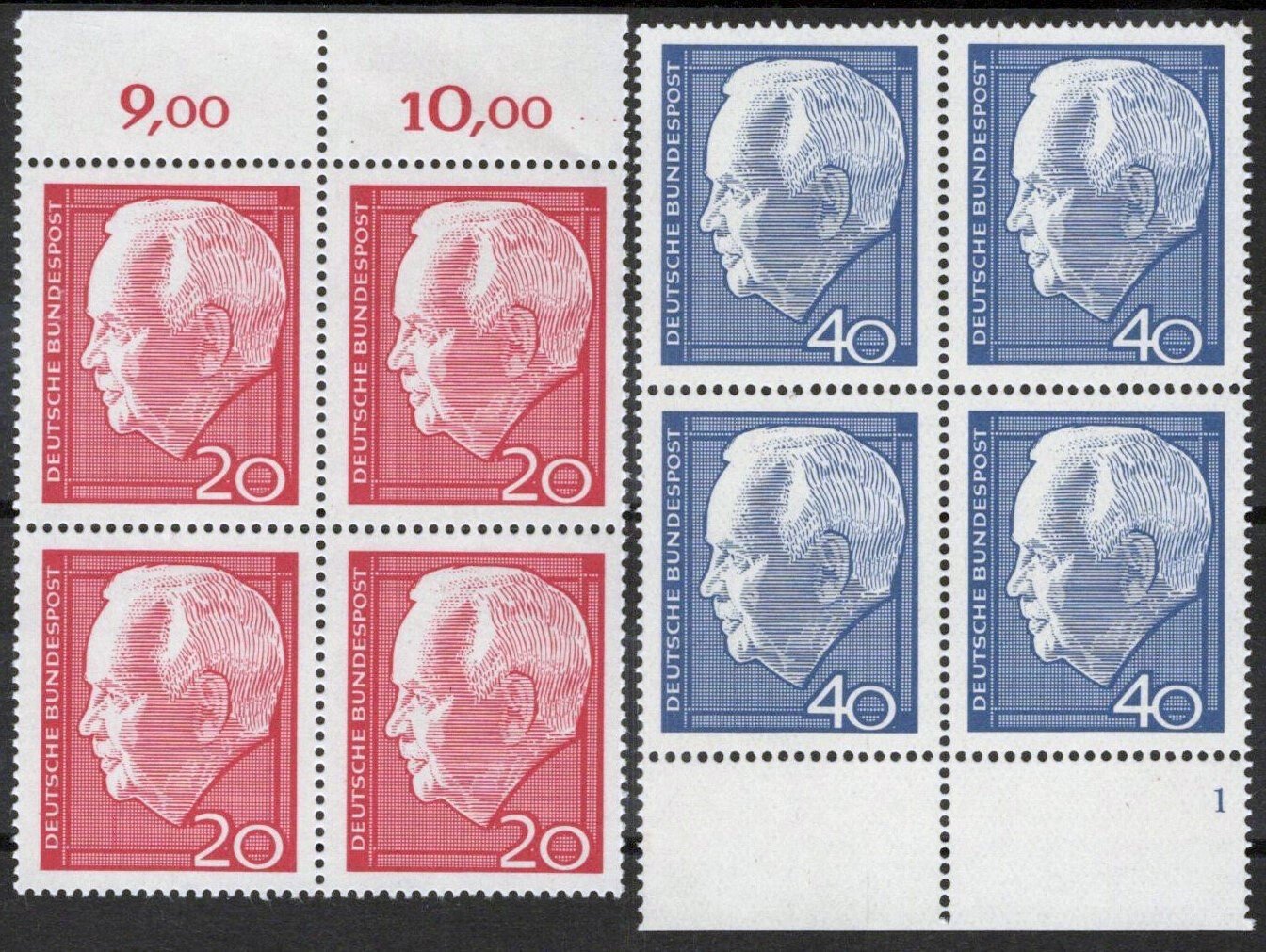 Germany 881-882 MNH President Heinrich Lubke Politician ZAYIX 051023S02