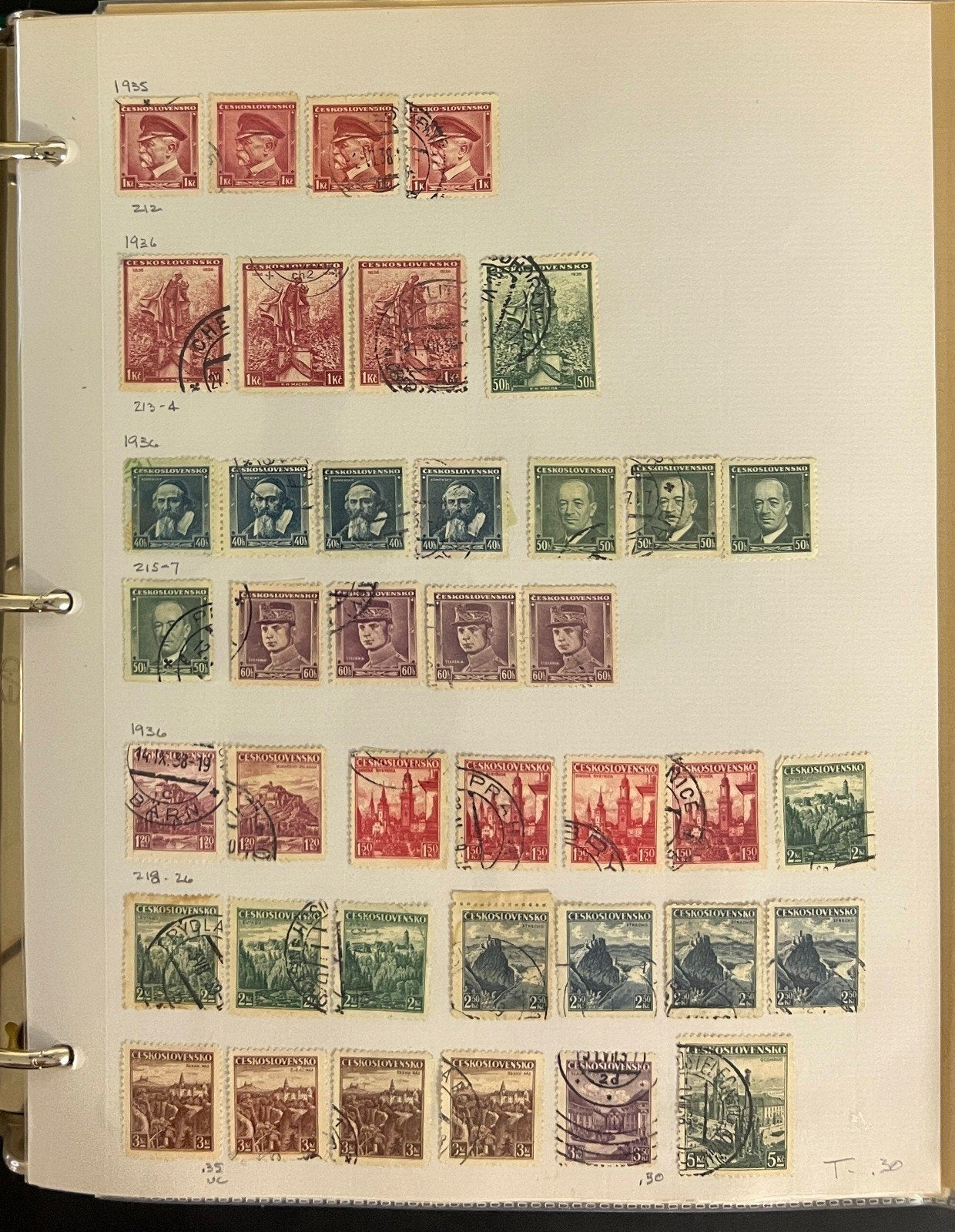 Czechoslovakia Stamp Collection Album Used Stamps Full Pages 1918-1982 ZAYIX
