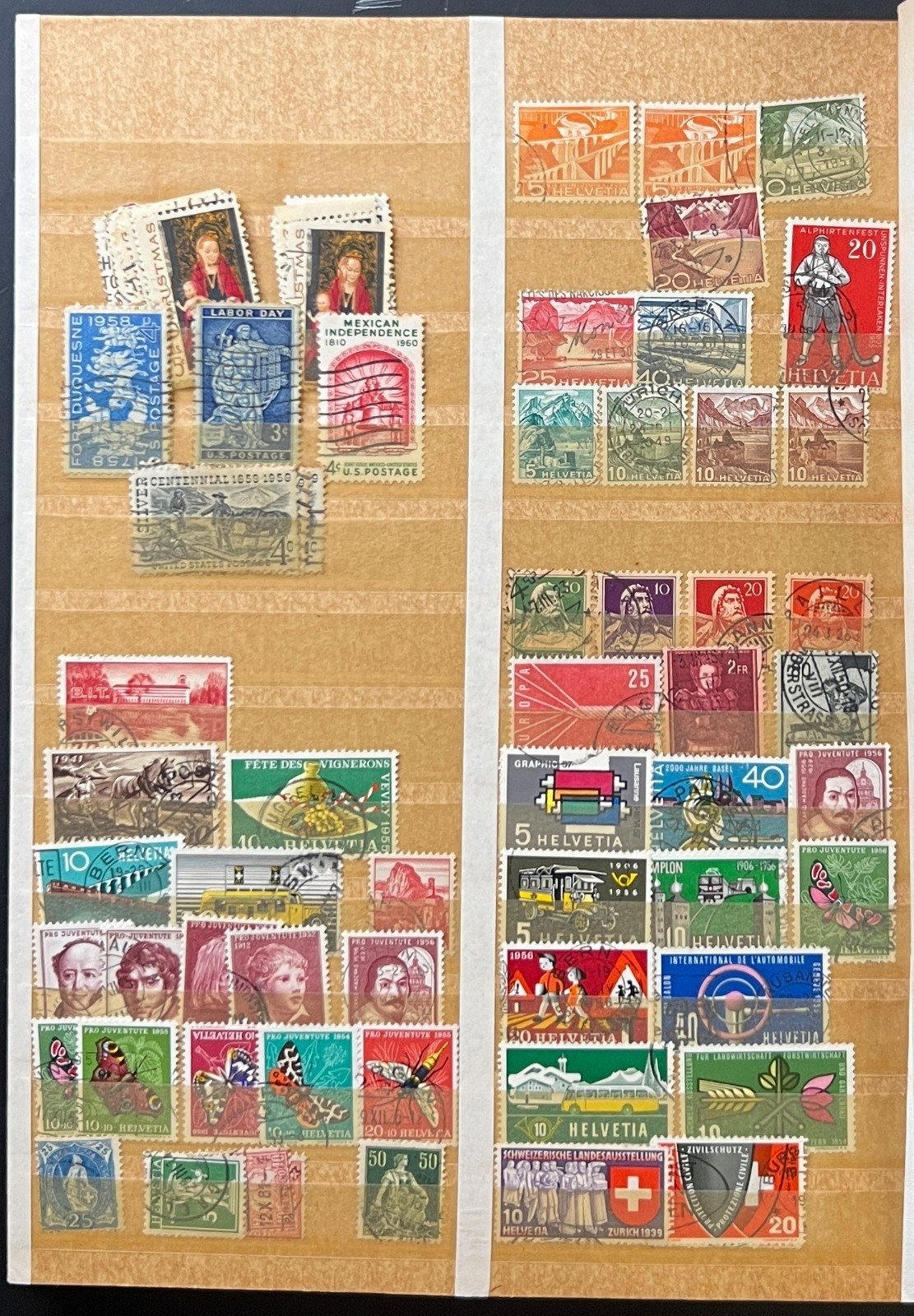 World Wide Stamp Collection Stockbook Hundreds Of Stamps Mint & Used ZAYIX