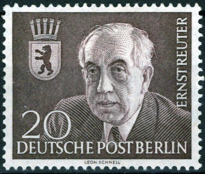 Germany Berlin 9N104 MH Prof. Ernst Reuter Mayor Politician ZAYIX 051023S30
