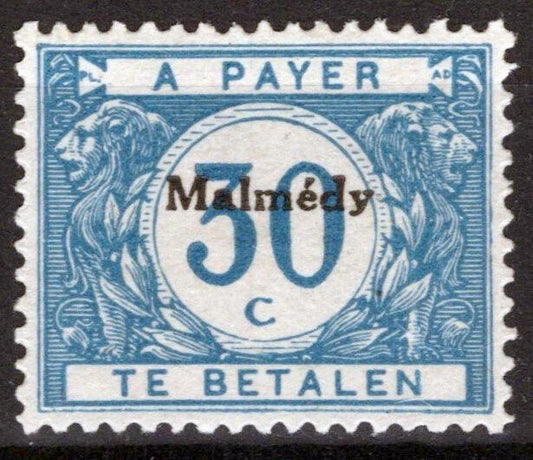Germany Belgium 1NJ9 MH Malmedy Overprint Postage Due Numberals ZAYIX 051023S28