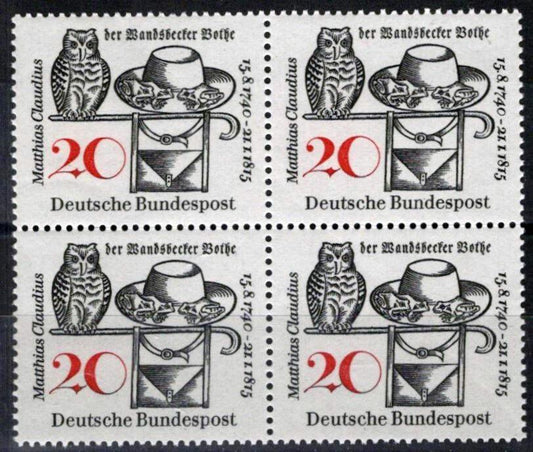 Germany 917 MNH Block Matthias Claudius Poet Editor ZAYIX 051023S07