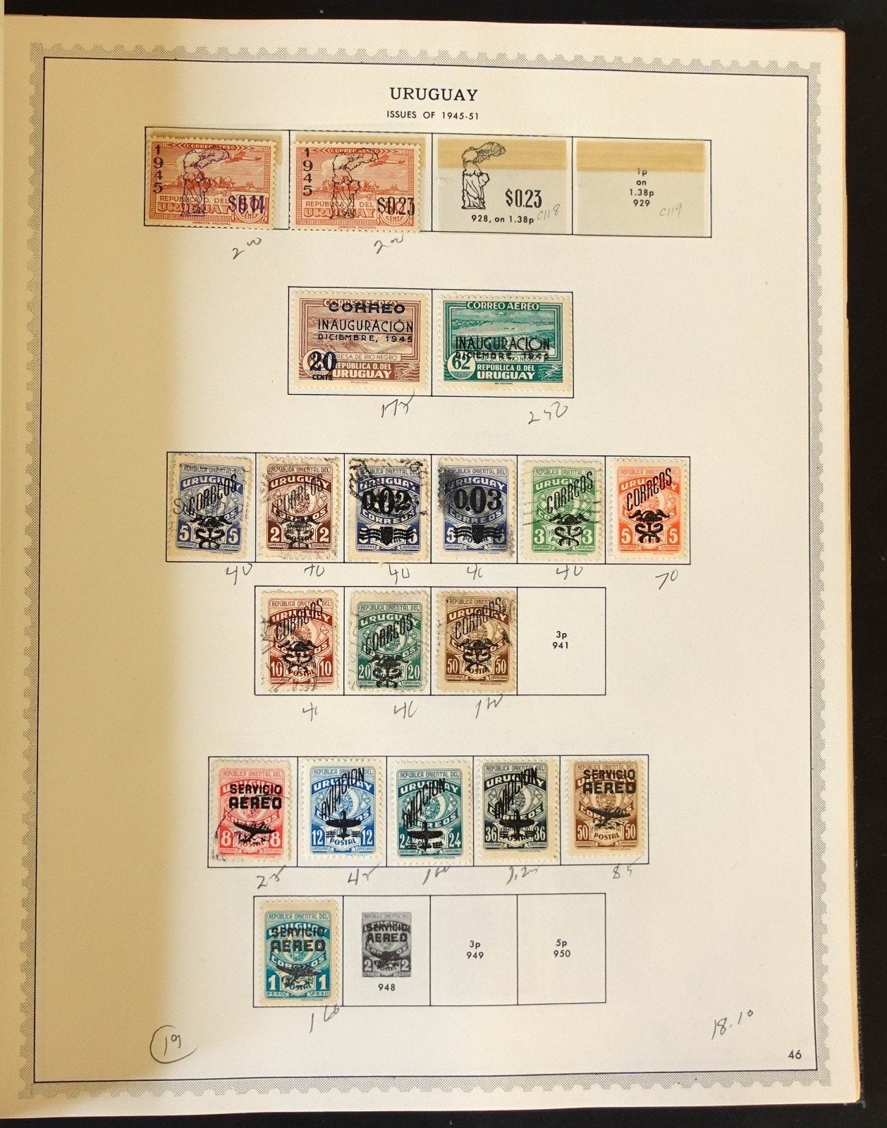 Uruguay Stamp Collection Minkus Album Used 1856-1985 ZAYIX