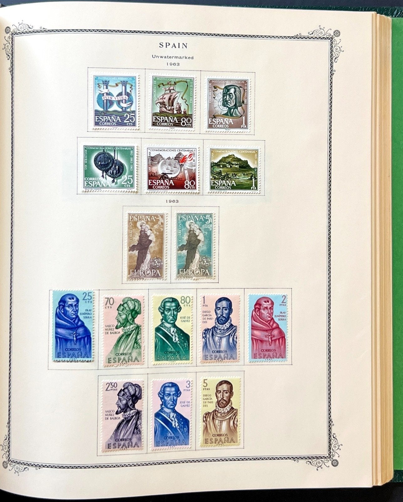 Spain Stamp Collection Scott Specialty Album Mint Hinged 1850-1968 ZAYIX