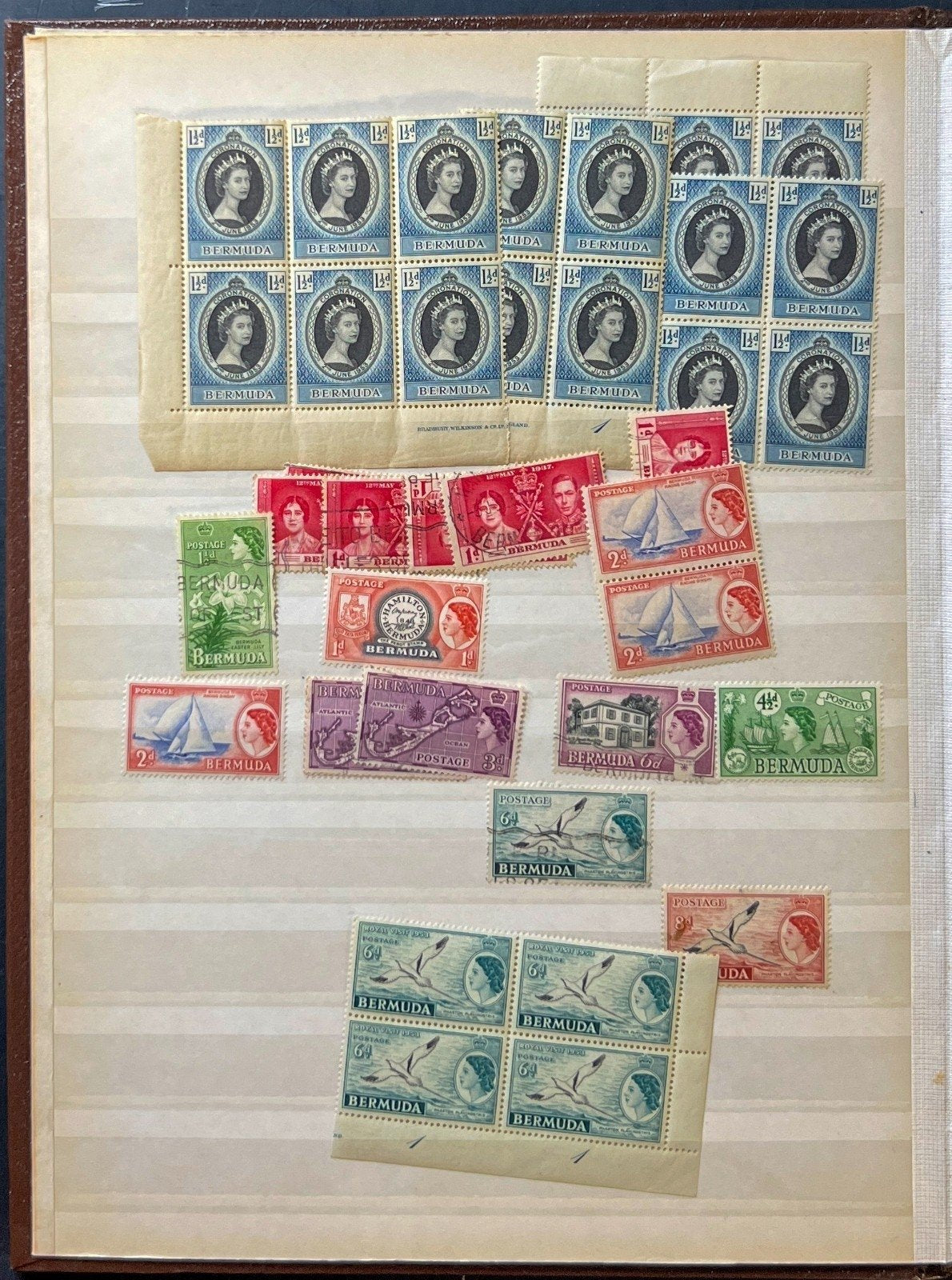 Bermuda Stamp Collection Stockbook 16 Pages Mint & Used ZAYIX