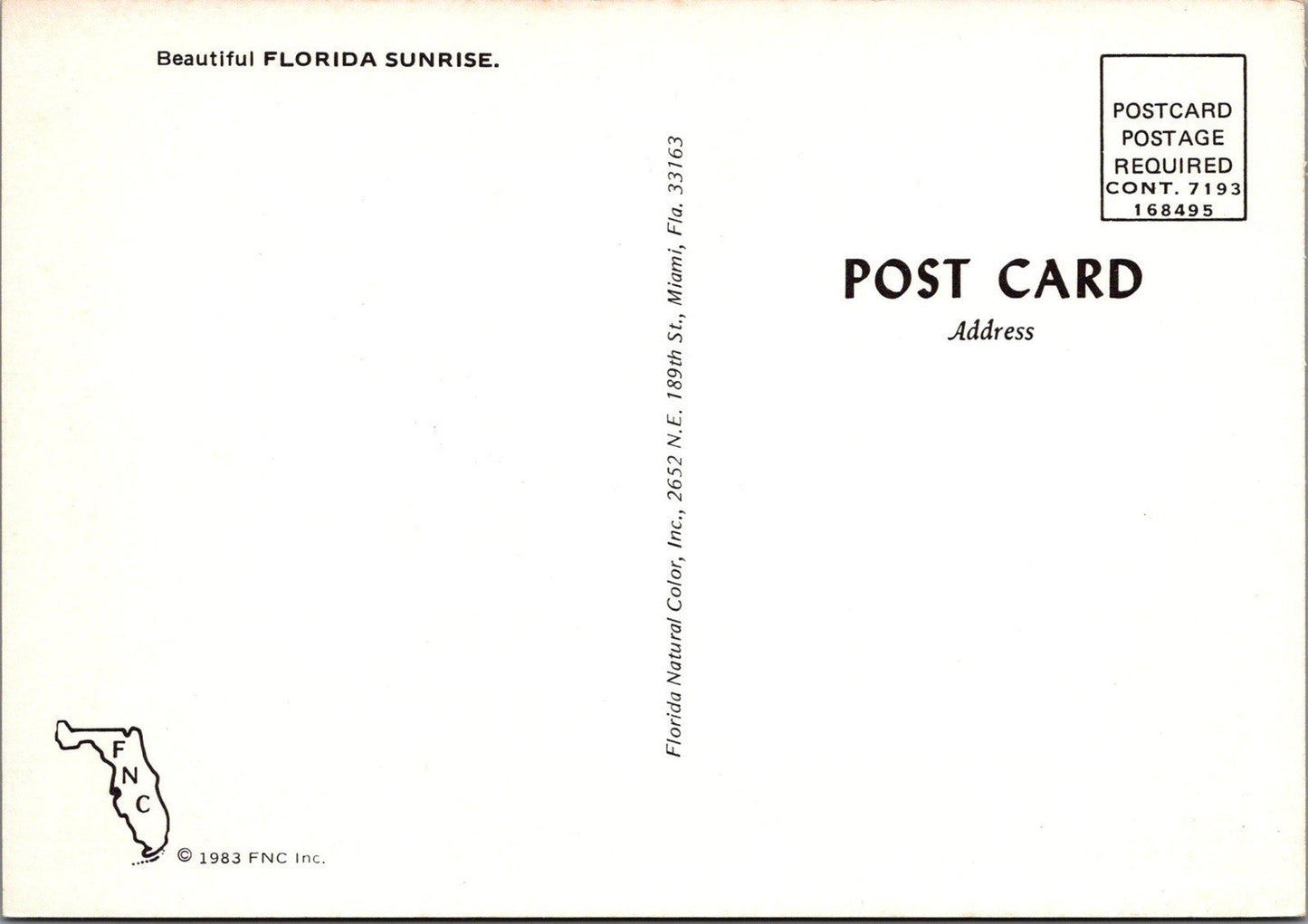 Beautiful Florida Sunrise Coast Beach Postcard ZAYIX 102022PC01
