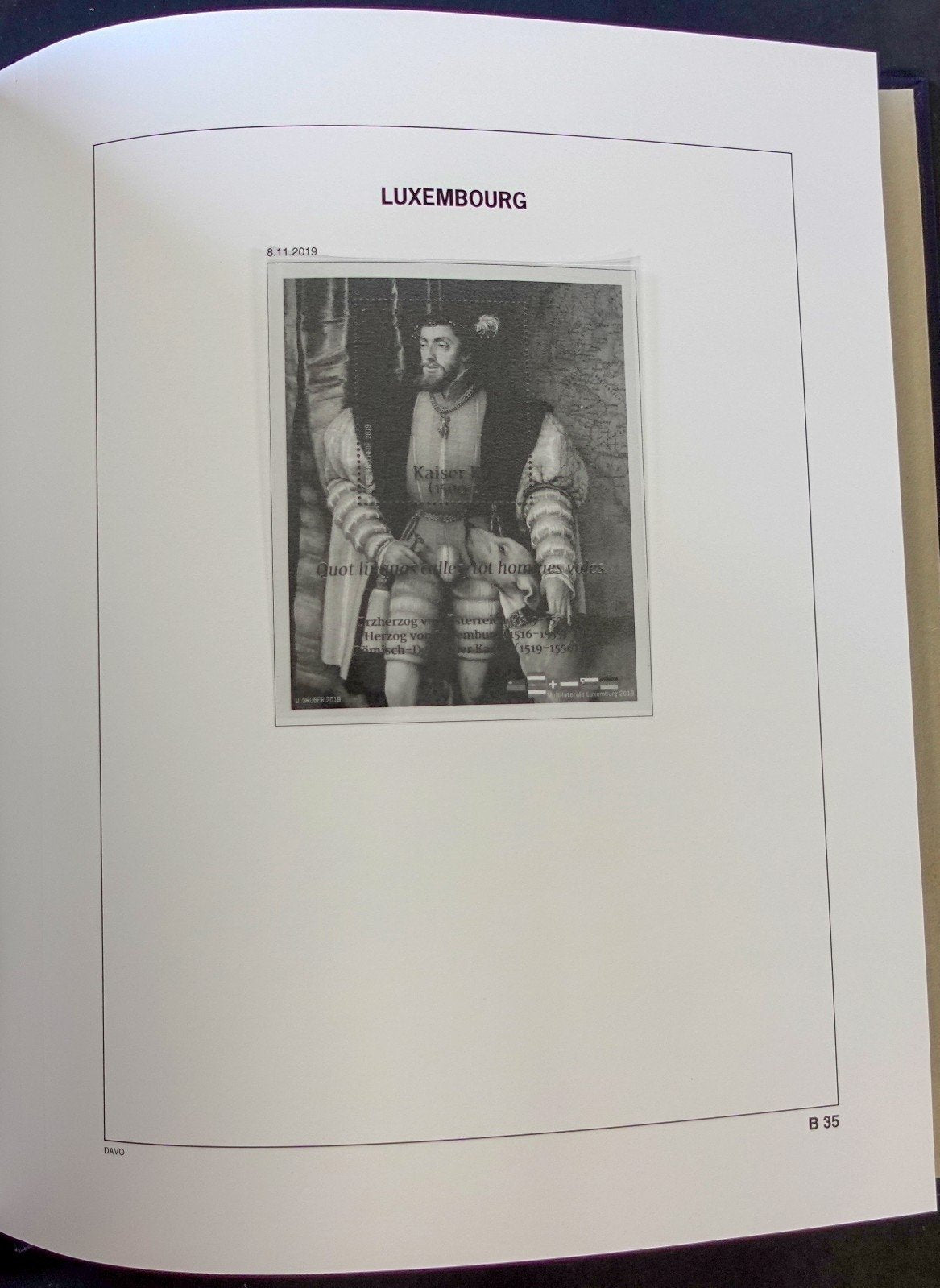Luxembourg 2017-2019 Davo Hingeless Stamp Album ZAYIX