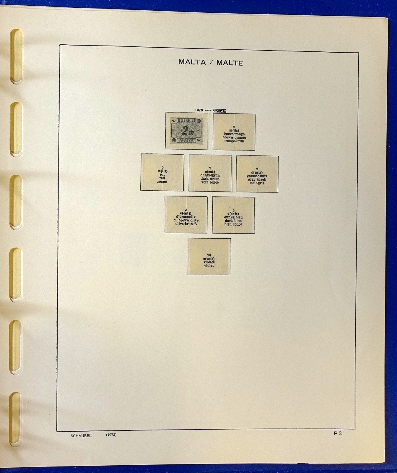 Malta 1885-1979 Schaubek Hingeless Stamp Album & Slipcase ZAYIX