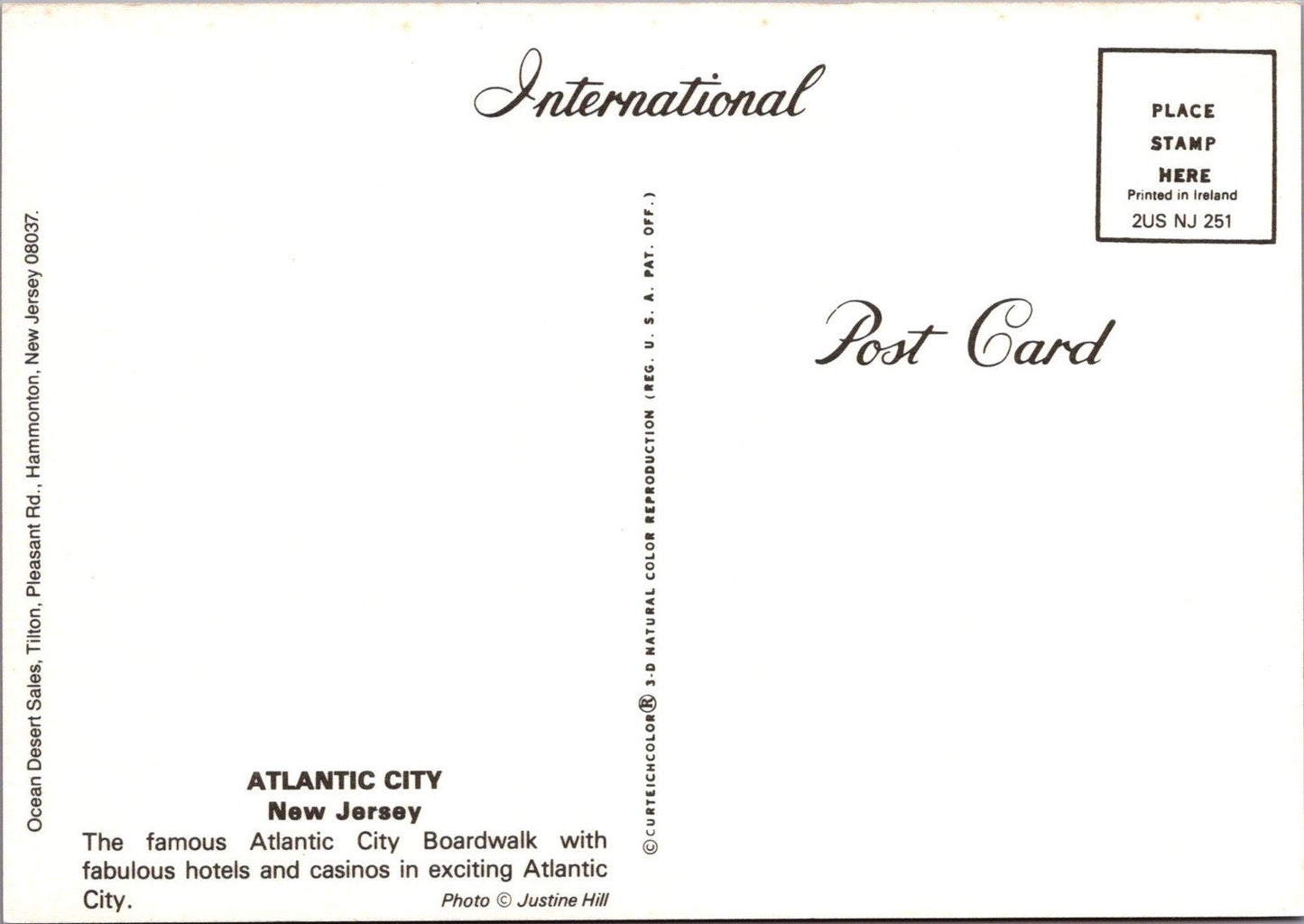 Famous Atlantic City Boardwalk Hotels Casinos Postcard ZAYIX 102022PC19