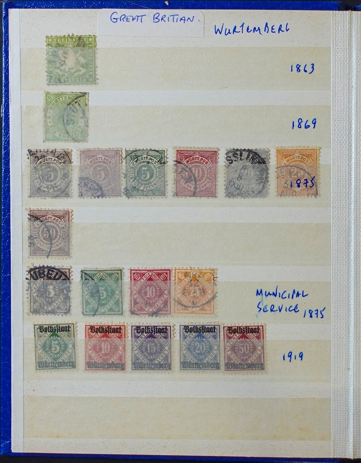 German States & Offices Danzig Saar Stamp Collection Stockbook Mint & Used ZAYIX