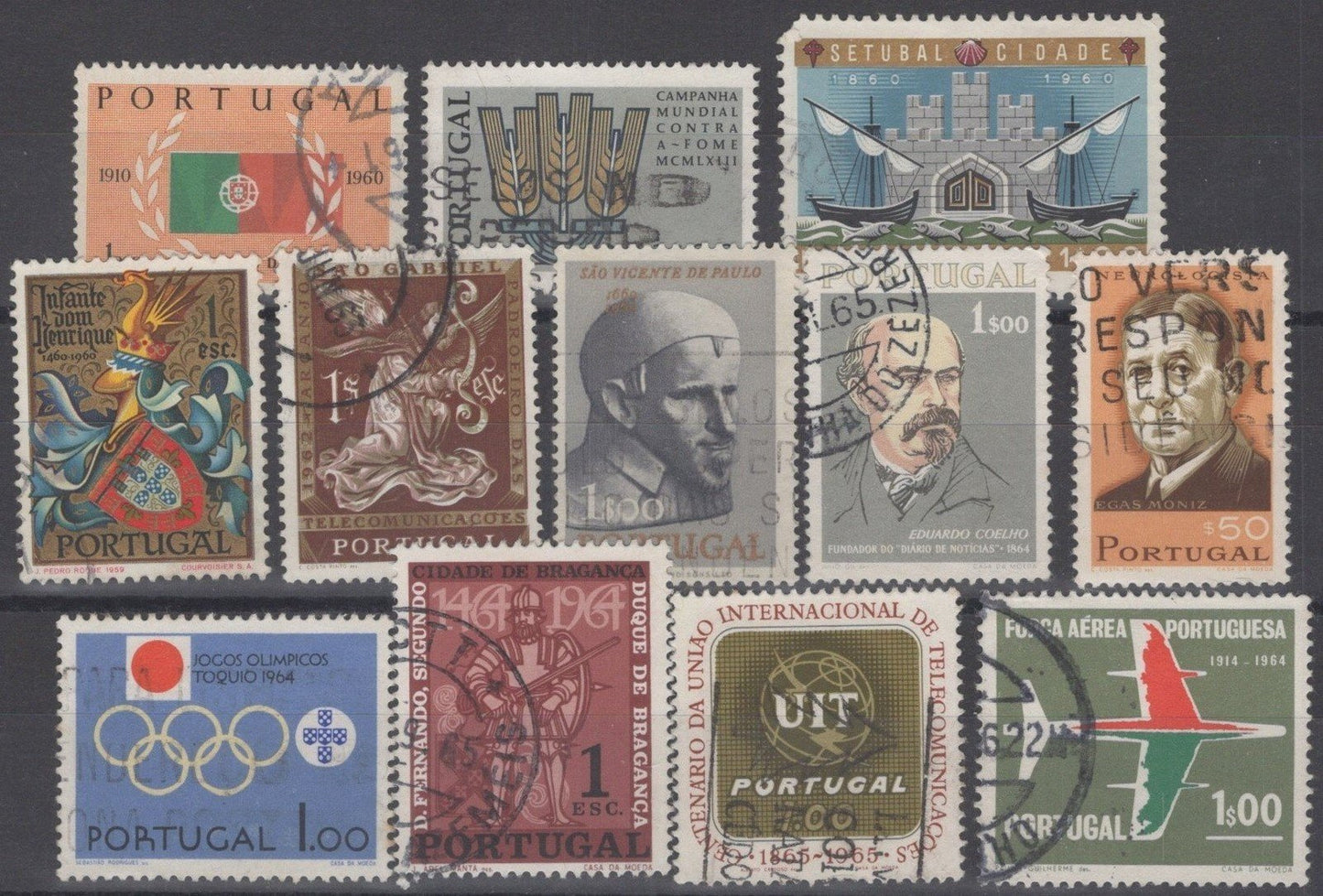 Portugal 12 Different Used Commemorative Stamps Packet ZAYIX 111422S29