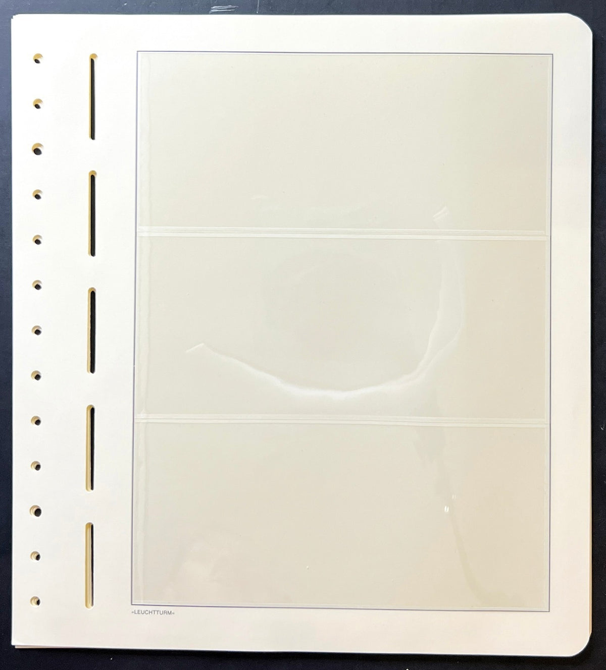 Lighthouse LB-Bank Sheets 3 Way Division Album Pages LB3 190 x 81 MM ZAYIX