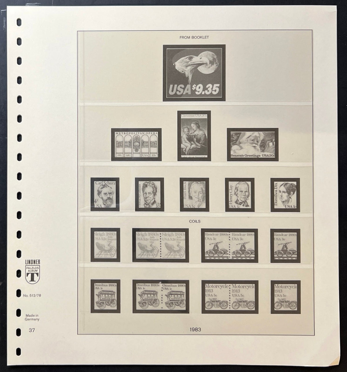 United States Linder Illustrated Hingeless Album Pages 1978-1983 ZAYIX