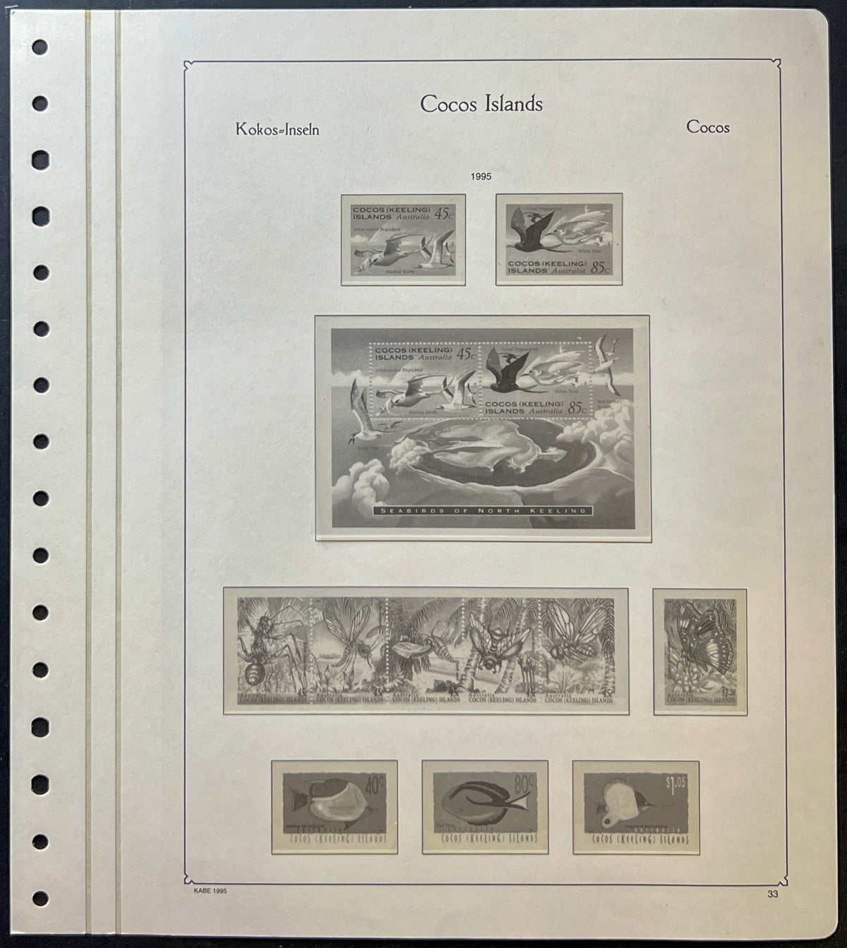 Cocos & Christmas Islands Lighthouse Hingeless Album Pages 1994-1995 ZAYIX