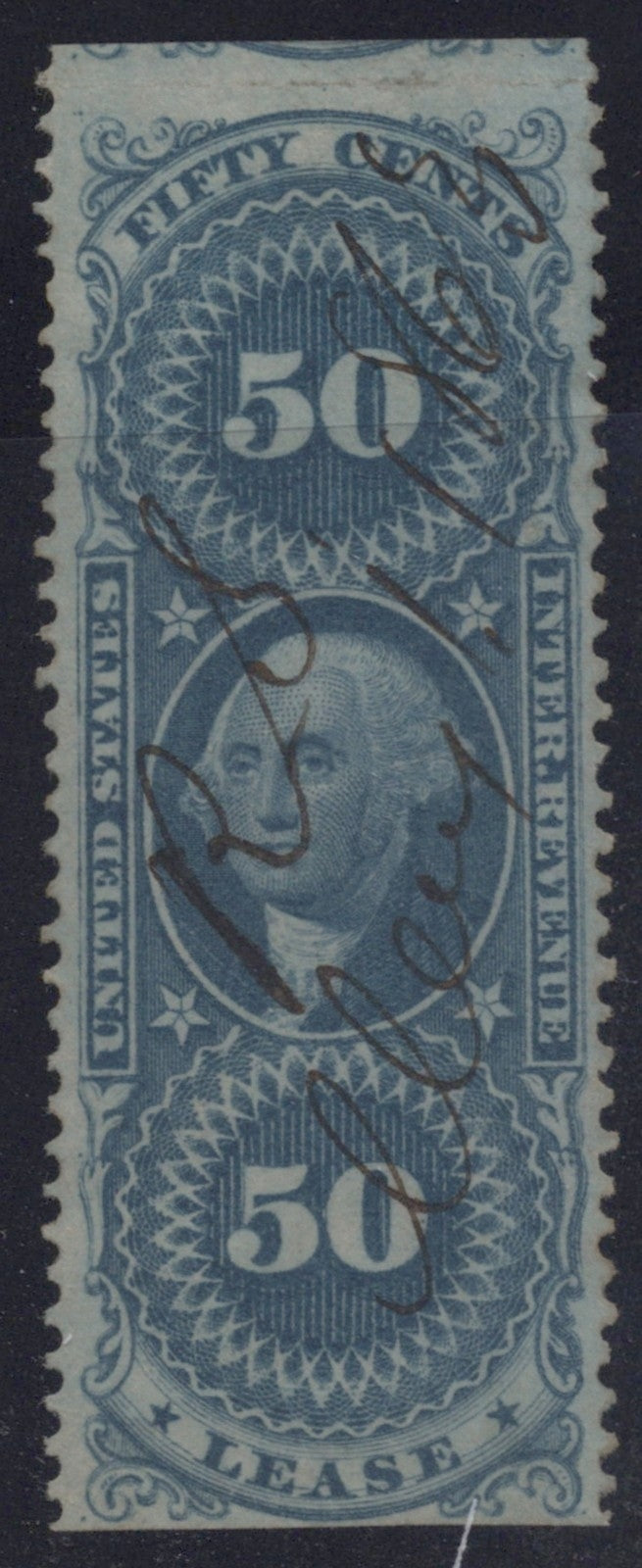 U.S. R57b Lease Blue Partially Perforated 50-Cent Used F/VF 1862-1871 ZAYIX