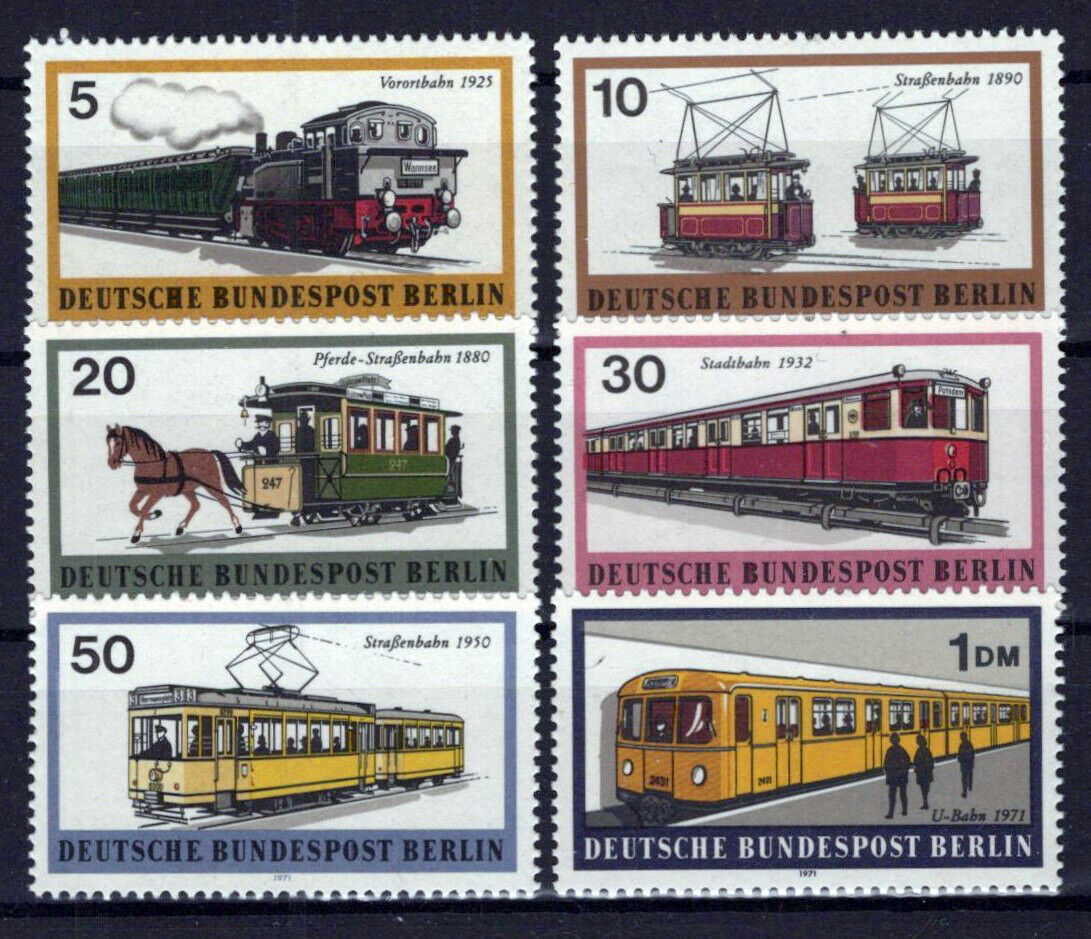 Germany Berlin 9N305-9N310 MNH Trains Railroads Transportation ZAYIX 0224S0048