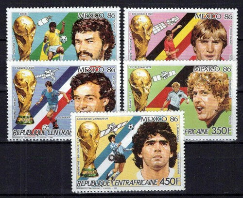 Central Africa 812-816 MNH Soccer Games Sports ZAYIX 0224S0034M