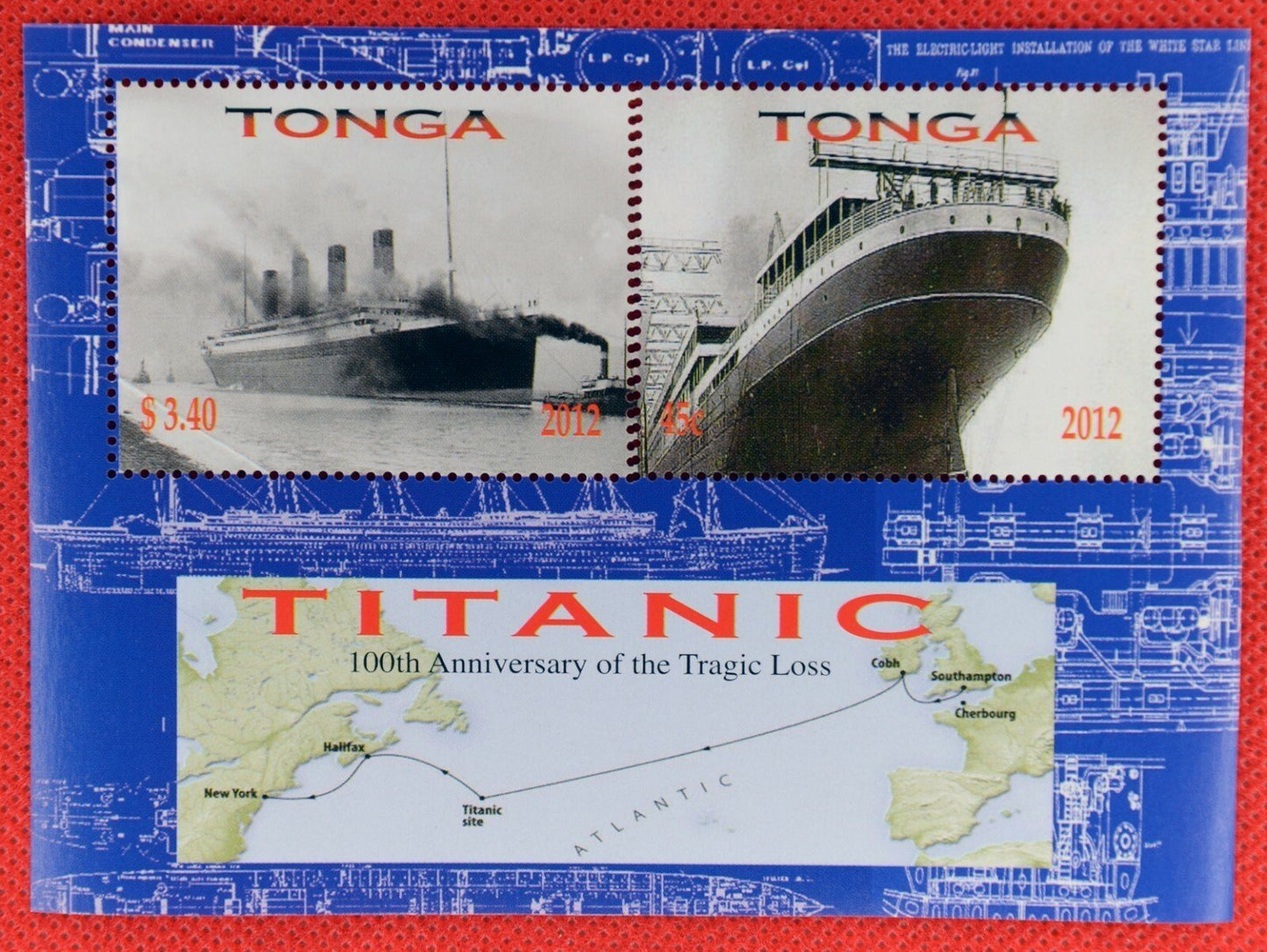 2012 Tonga 1178-1179 MNH Sinking of the Titanic Ships ZAYIX 072122SL03M