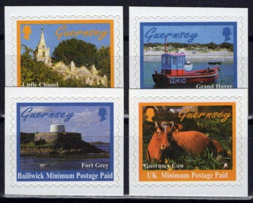 Guernsey 625-628 MNH Self-Adhesive Island Scenes Cows Ships ZAYIX 0524S0122