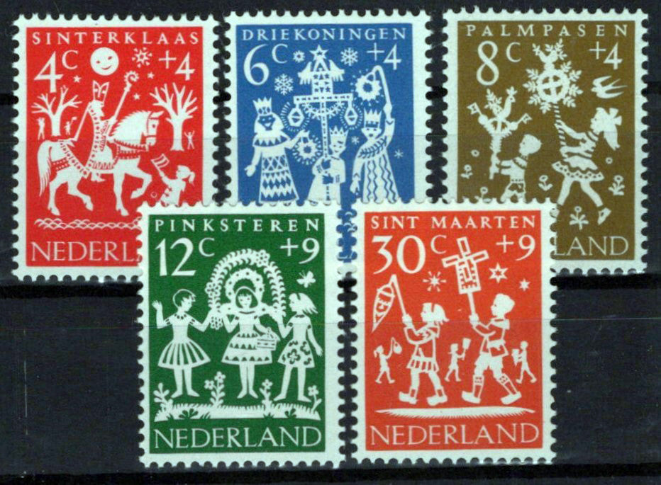 Netherlands B358-B362 MNH Semi-Postal Holiday Folklore Zayix Stamps 0225S0267M