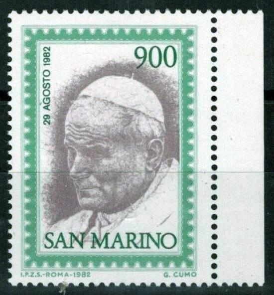 San Marino 1034 MNH Visit of Pope John Paul II 100222S69