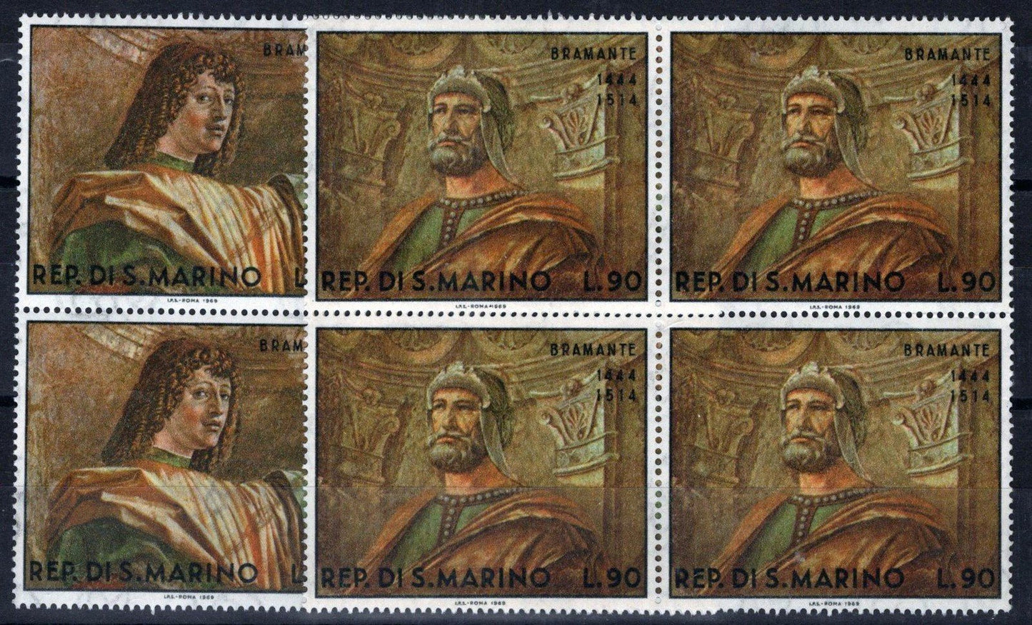 San Marino 699-700 MNH Art Bramante Painter Soldiers blocks 100422SM12M