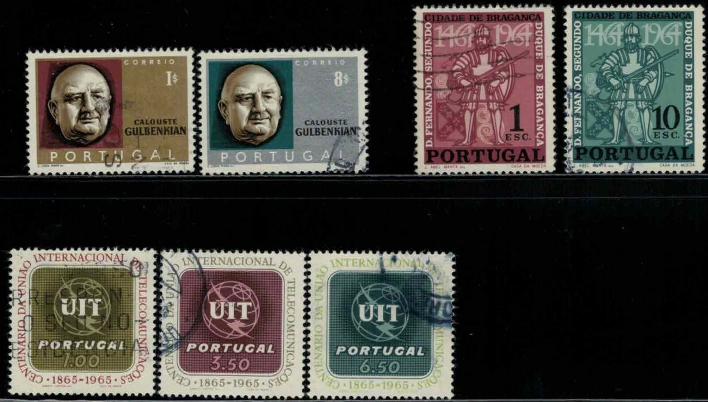 Portugal 945-946, 950-952, 953-954 Used 1965 UIT International ZAYIX 021022S09