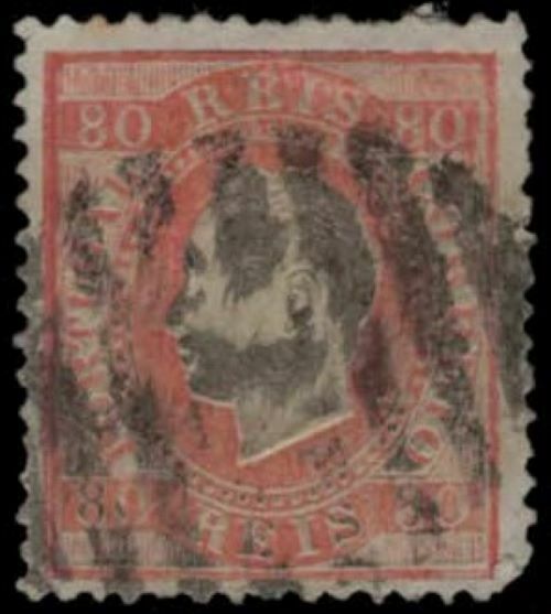 Portugal 44e 80r Used 1870 $19 CV ZAYIX 021322S73