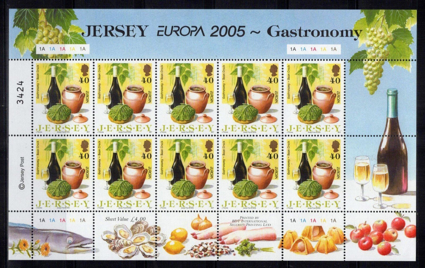 Jersey 1152-1155 MNH Gastronomy Wine Fruit Agriculture ZAYIX 0324L0097