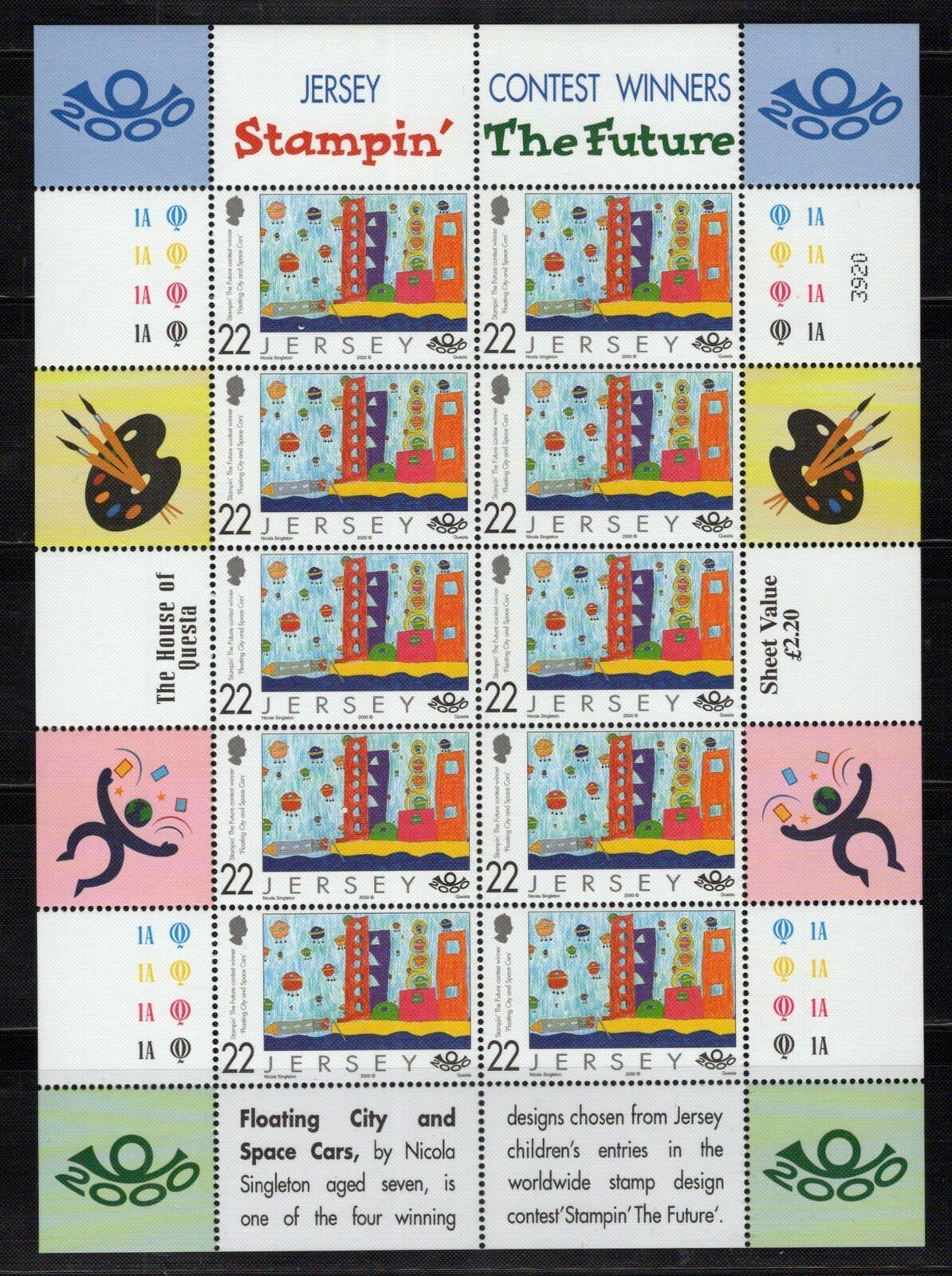 Jersey 937-940 MNH Children's Art Contest Winners ZAYIX 0324L0098M